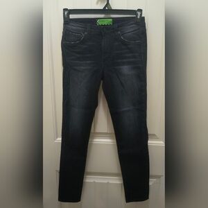 Free People x SR Sandrine Rose Collab Skinny Jeans Dark Charcoal Wash Size 25